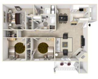 Floor Plans Of The Woodlands Apartment Homes In Meridian Ms