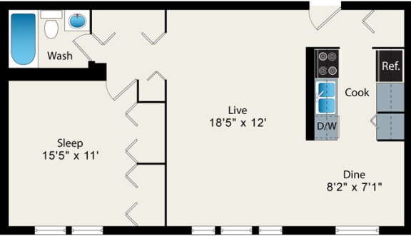 Studio 1 Bedroom Apartments In Lincoln Park Reside At 2727,3 Bedroom House Plans With Pictures