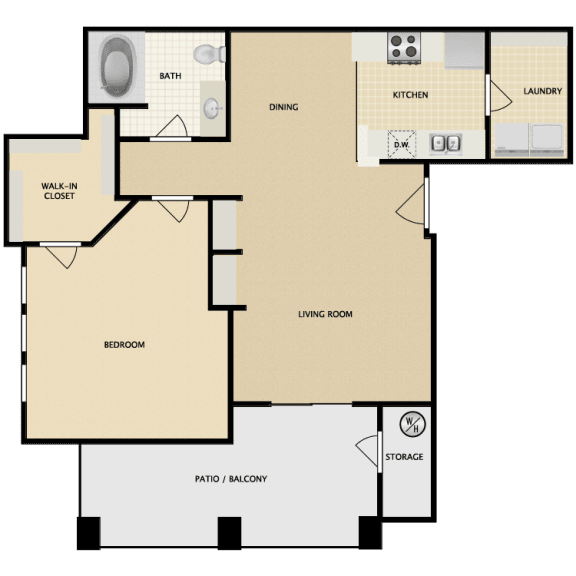 Deloran one bedroom one bathroom