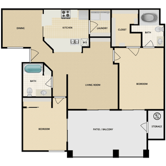 Gullwing two bedroom two bathroom