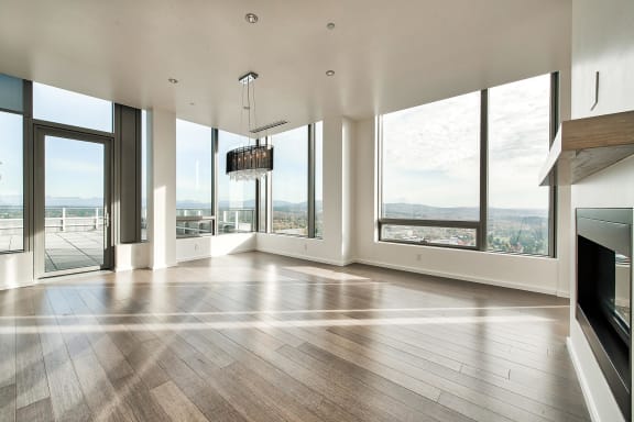 Hardwood style flooring Hardwood style flooring at The Bravern, WA, 98004