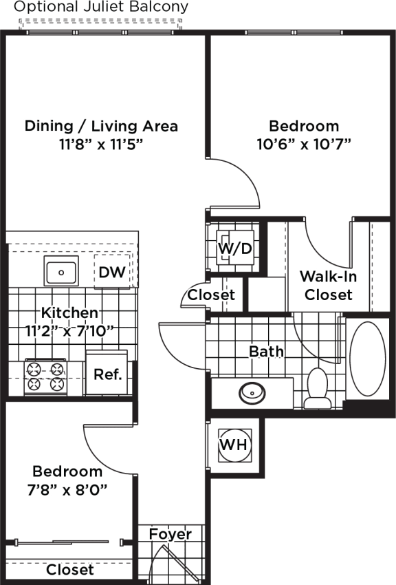 Floor plan layout of an apartment