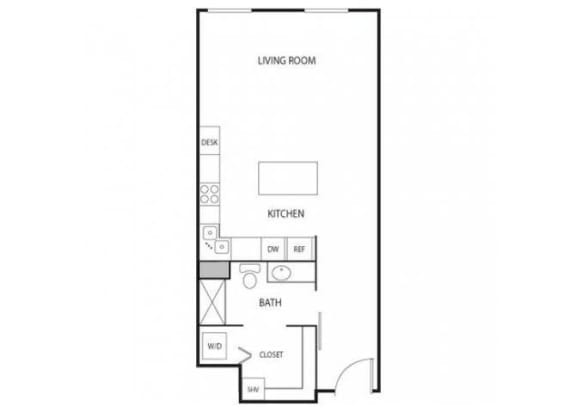 Lowertown Lofts Chagall Floor Plan Lowertown Lofts in St. Paul, MN Studio Apartment