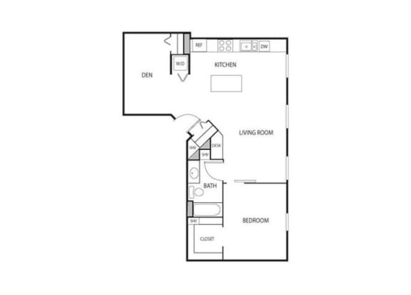 Lowertown Lofts Picasso Floor Plan Lowertown Lofts in St. Paul, MN 1 Bedroom 1 Bath Apartment