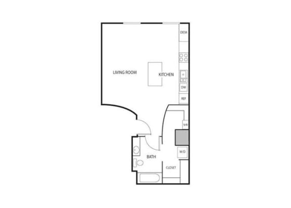Lowertown Lofts Pollock Floor Plan Lowertown Lofts in St. Paul, MN Studio Apartment