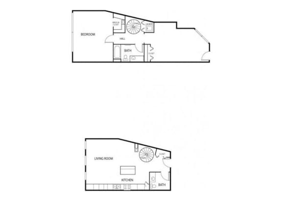 Lowertown Lofts Warhol Floor Plan Lowertown Lofts in St. Paul, MN 1 Bedroom 1 Bath Plus Den Apartment