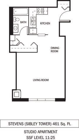 Galtier Towers Stevens Floor Plan St. Louis and Stevens Floor Plan Galtier Towers Apartments in Lowertown, St. Paul, MN Studio Apartment