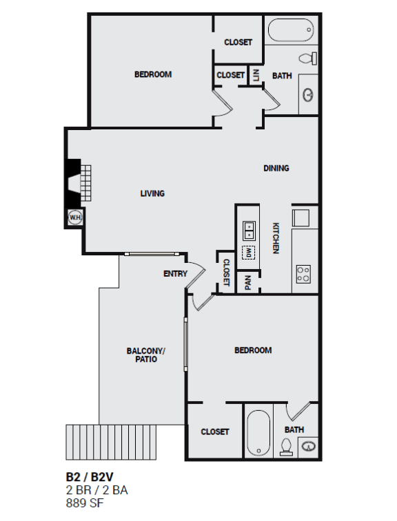 B2V Independence B2V Independence two bedroom floor plan layout