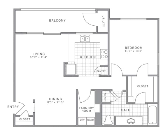 A2 Floor Plan A2 Floor Plan at AVE Somerset, Somerset, NJ