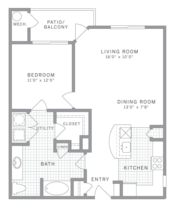 A2 Floor Plan A2 Floor Plan at AVE Clifton, New Jersey, 07012