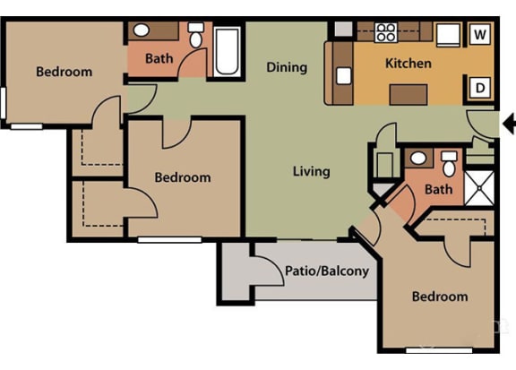 Floor Plans of Walden Pond in High Ridge, MO