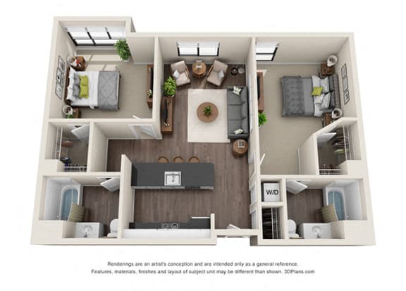Two Bedroom Floorplan Two Bedroom Floorplan