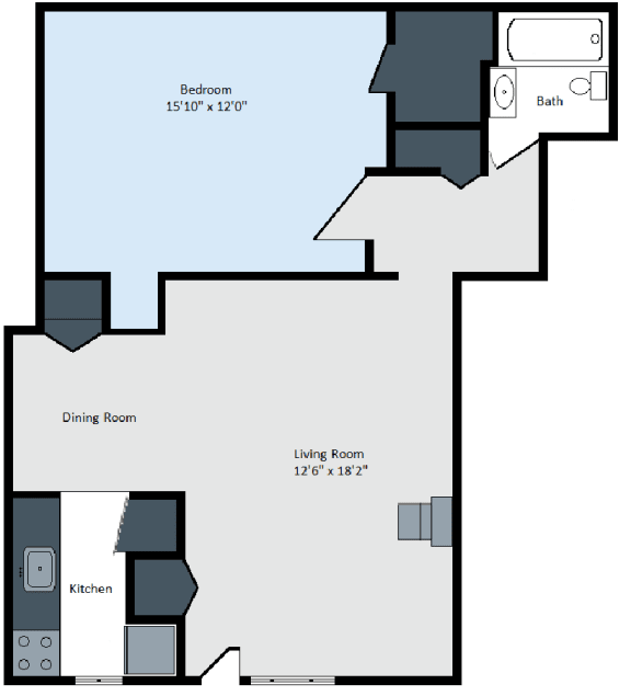 Floor Plans of Amber Apartments in Troy, MI