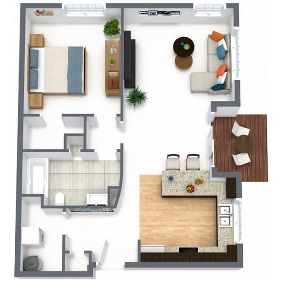 Floor Plans of Desales Flats Apartments in Walnut Hills Cincinnati, OH