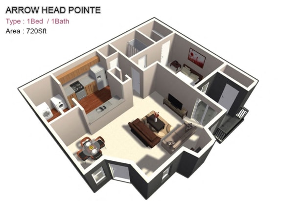 Large 1x1 720 sq ft