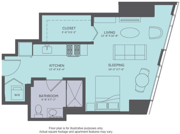 Moment Studio 1 2 3 Bedroom Apartments In Chicago Floor Plans