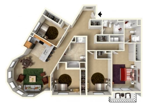 Floor Plan Floor Plan at Redmond Square, Redmond, WA 98052