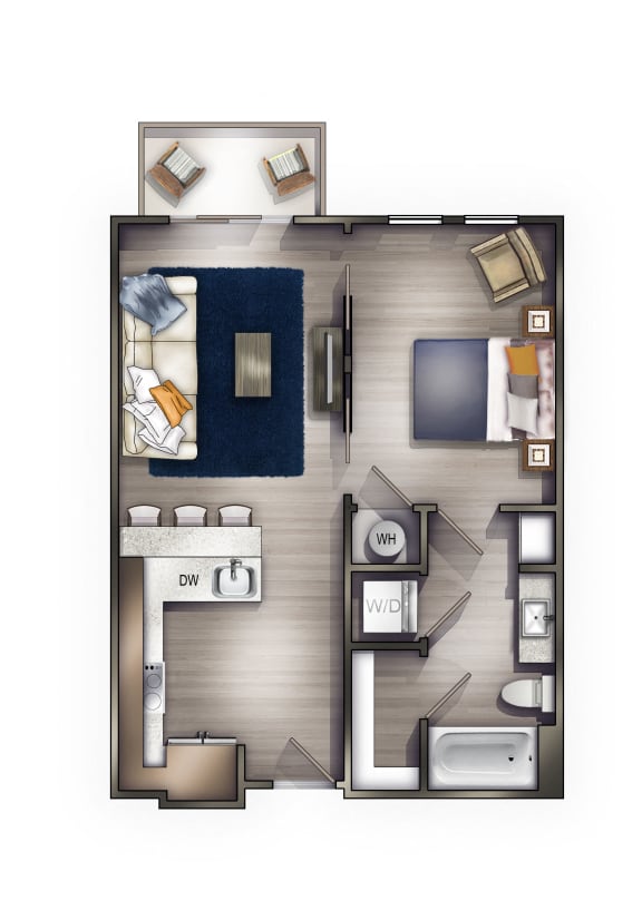 A1 Floor Plan A1 Floor Plan at Peyton Stakes, Nashville, TN, 37208