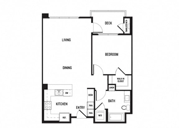 A1 Floor Plan One bedroom One bathroom 2
