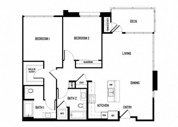 B5 Floor Plan Two Bedroom Two Bathroom 2