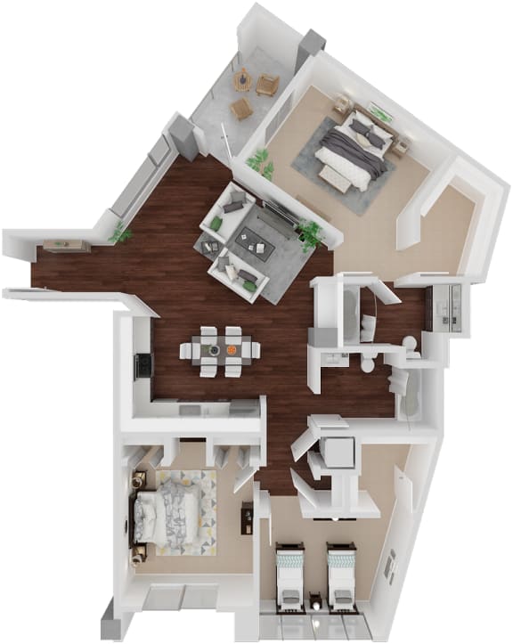 Duboce 3D FloorPlan Image Venn on Market|Duboce