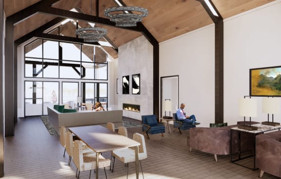 Timbers at Hickory Tree_Community Room Rendering