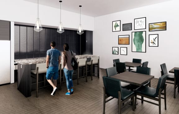 Timbers at Hickory Tree_Community Kitchen Rendering