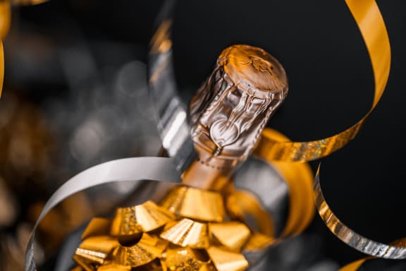 champagne bottle at Sumida Gardens Apartments, California, 93111