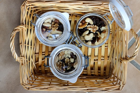 snacks_assorted_nuts_in_jars at Sumida Gardens Apartments, Santa Barbara, CA, 93111