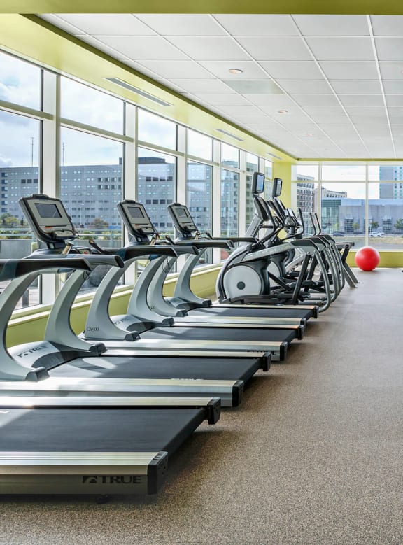 Fitness center at Waterside Place by Windsor, Boston, MA 