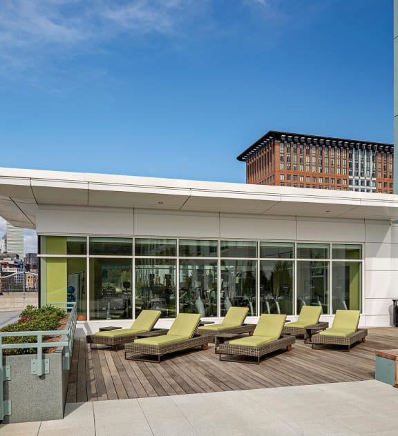 Rooftop lounge at Waterside Place by Windsor, MA, 02210