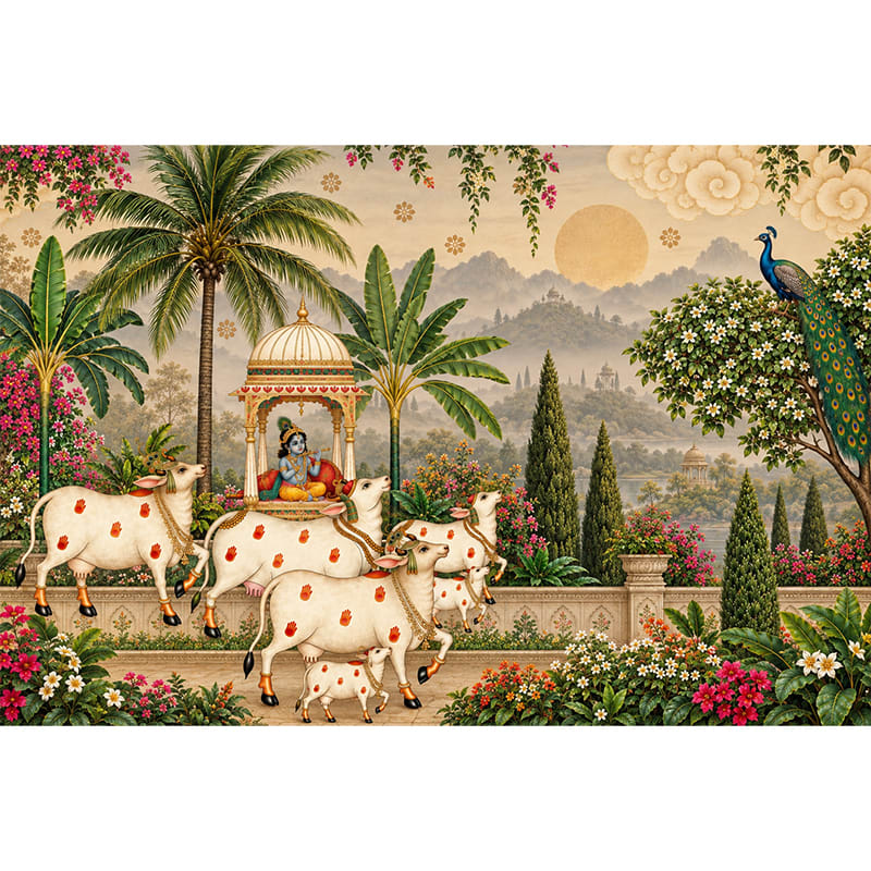Shubh Vrindavan Vastu Wallpaper