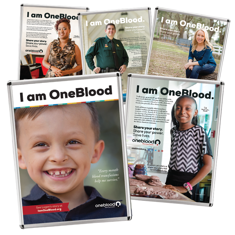 I am OneBlood testimonial campaign featuring actual patients or donors I am OneBlood testimonial campaign featuring actual patients or donors