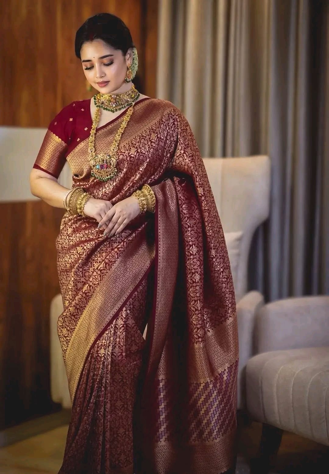 Royal Elegance Benaroshi Katan Saree - Jamdani & Silk Sarees | চারুলতা লাইফস্টাইল (Charulata Lifestyle)