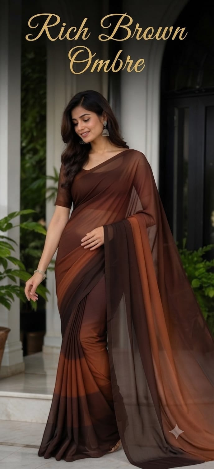 Rongdhonu Georgette saree-new - Jamdani & Silk Sarees | চারুলতা লাইফস্টাইল (Charulata Lifestyle)