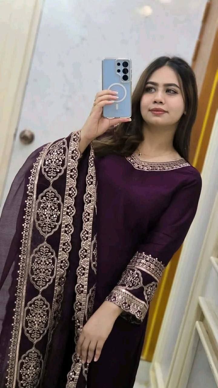 Sequence Embroidery Three Piece - Women's Fashion | চারুলতা লাইফস্টাইল (Charulata Lifestyle)