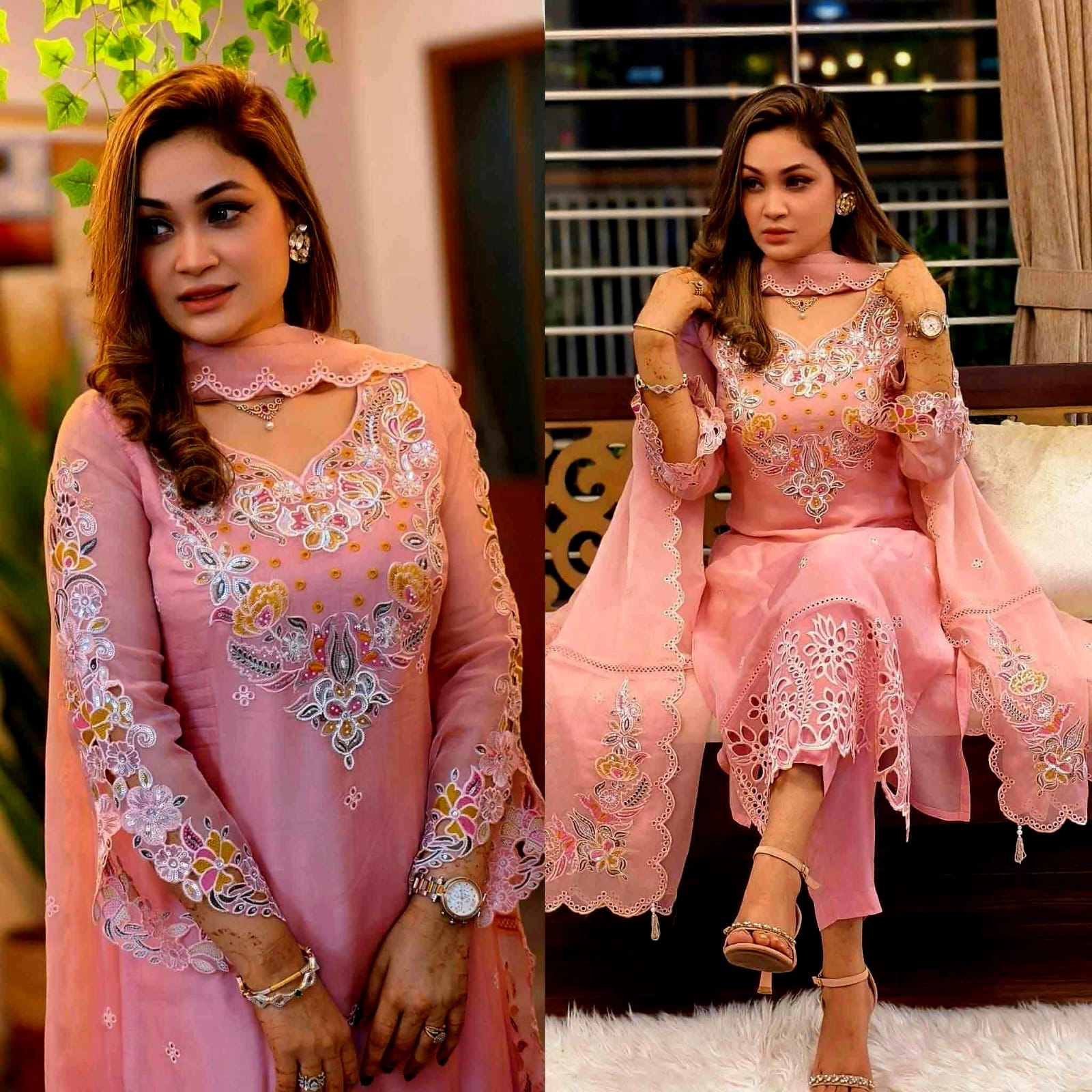 Premium Embroidery Pakistani Four Piece | চারুলতা লাইফস্টাইল (Charulata Lifestyle)
