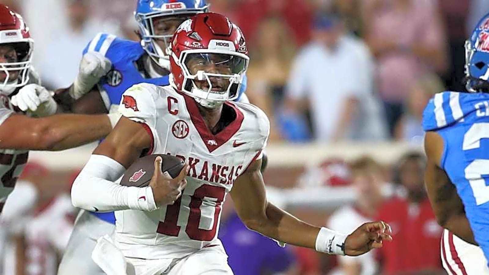 Razorback fans may like EA College Football 26 simulation of Notre Dame ...