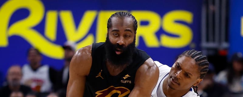 James Harden reacts to Cavaliers' Game 1 loss to Pistons