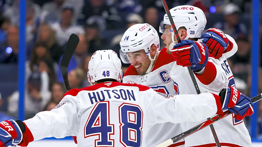 Canadiens' Slafkovsky makes history with first career playoff hat trick