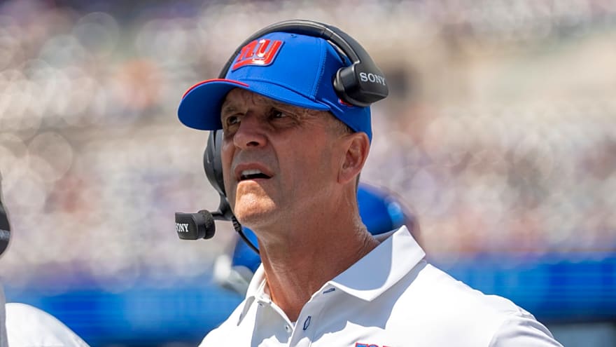Giants' John Harbaugh reacts to concerning Cam Skattebo report