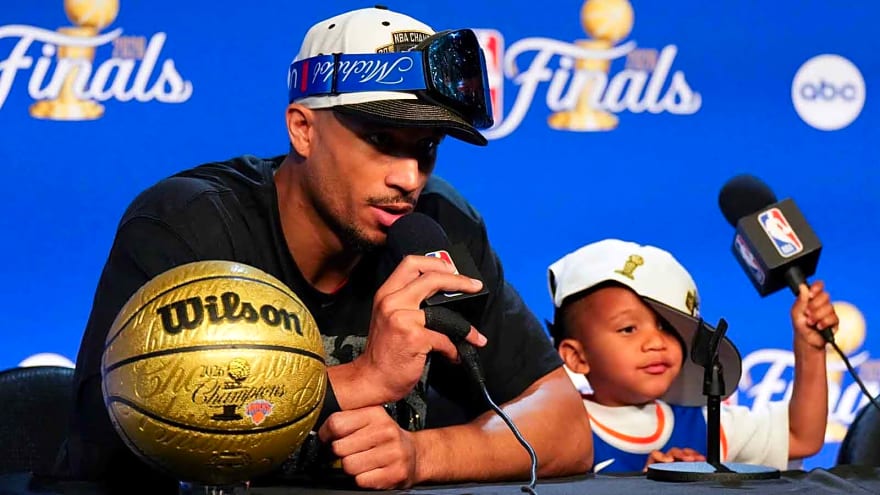 Knicks’ Josh Hart shouts out his ‘trooper’ sons for touching Game 5 moment