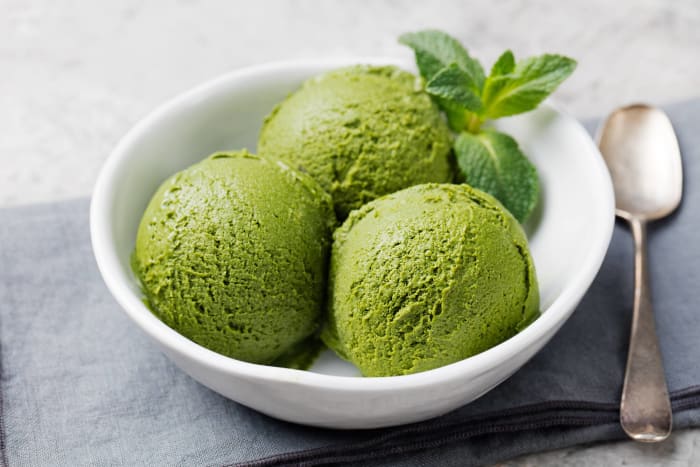 Green tea ice cream
