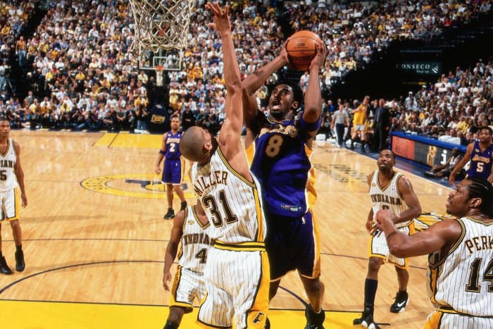 Kobe Bryant's 40 greatest moments - latest sports news Kobe steps up with Shaq out vs. Pacers, Game 4, 2000 NBA Finals