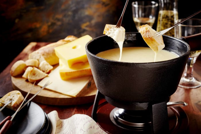 Swiss cheese fondue