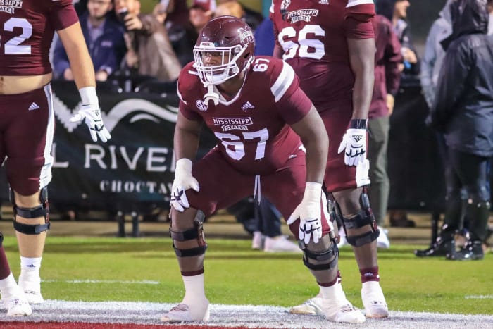 Draft simulado de la NFL de primera ronda de 2022 20 Acereros de Pittsburgh: Charles Cross, OT, Estado de Mississippi