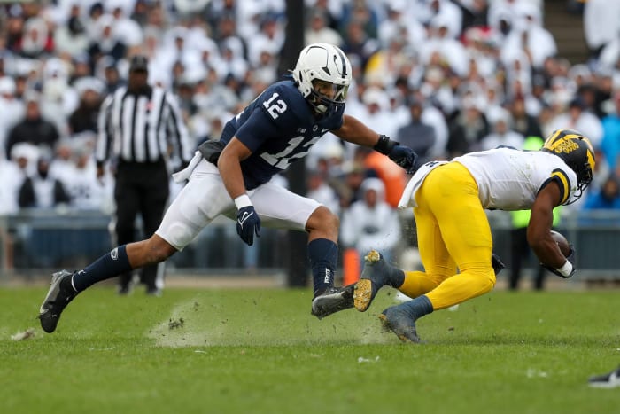 No. 10 Penn State (5-0, 2-0 in Big Ten) at No. 5 Michigan (6-0, 3-0 in Big Ten), Noon, Saturday, Fox