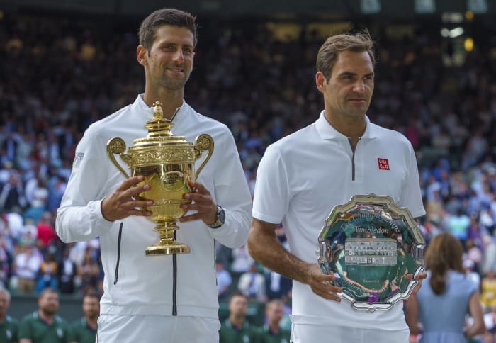 Men's tennis: Roger Federer (Switzerland) and Novak Djokovic (Serbia)