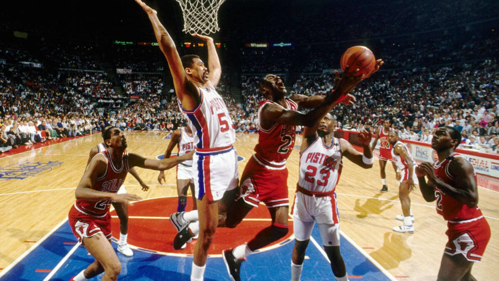 Detroit Pistons 10 Dennis Rodman Red Throwback M&N NBA Jerseys
