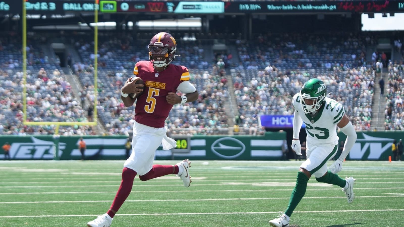 Jets defense couldn’t prevent Commanders rookie QB’s first TD in ...